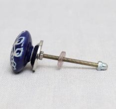 Purple Etched Flat Knob